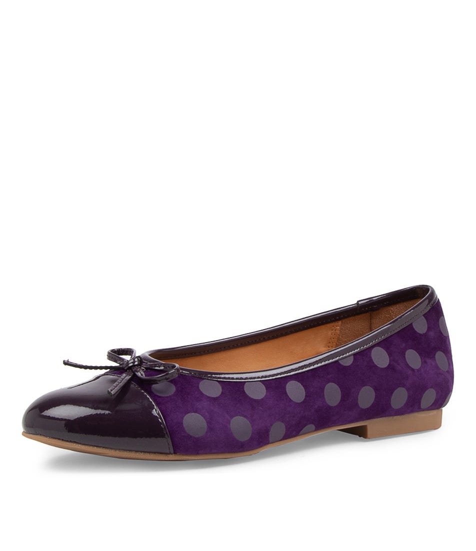 Chelsea Xf Purple Patent Leather Ballet Flats by Ziera