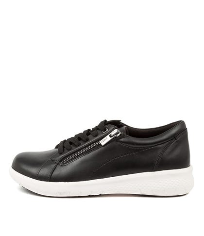 Solar Xf Black White Leather Sneakers