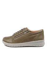 Solar Xf Khaki Leather Sneakers