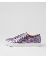 Pamela Xf Purple Leopard Leather Sneakers