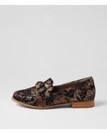 Talise Xf Zr Black Royal Print Suede