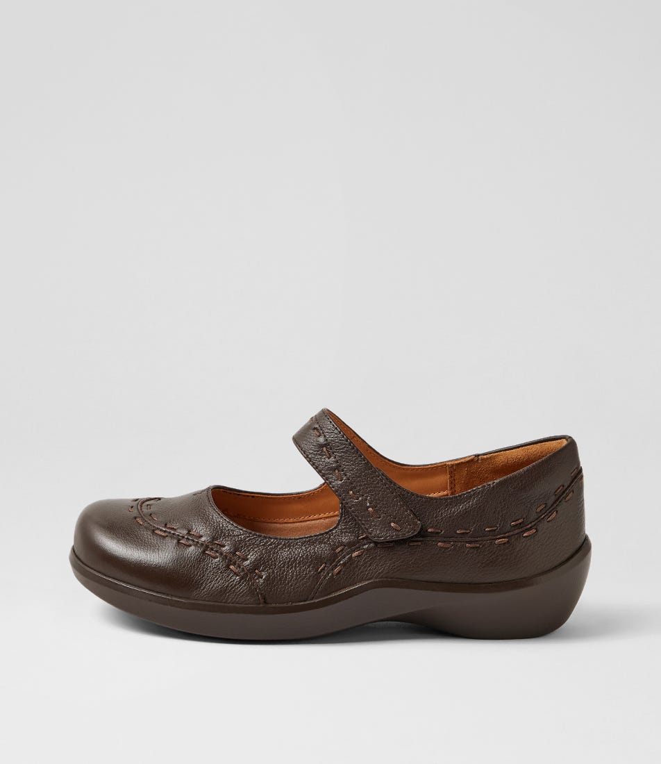 Gummibear Xw Choc Leather Mary Janes