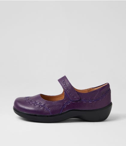 Gummibear Xw Bright Purple Leather Flat Shoes