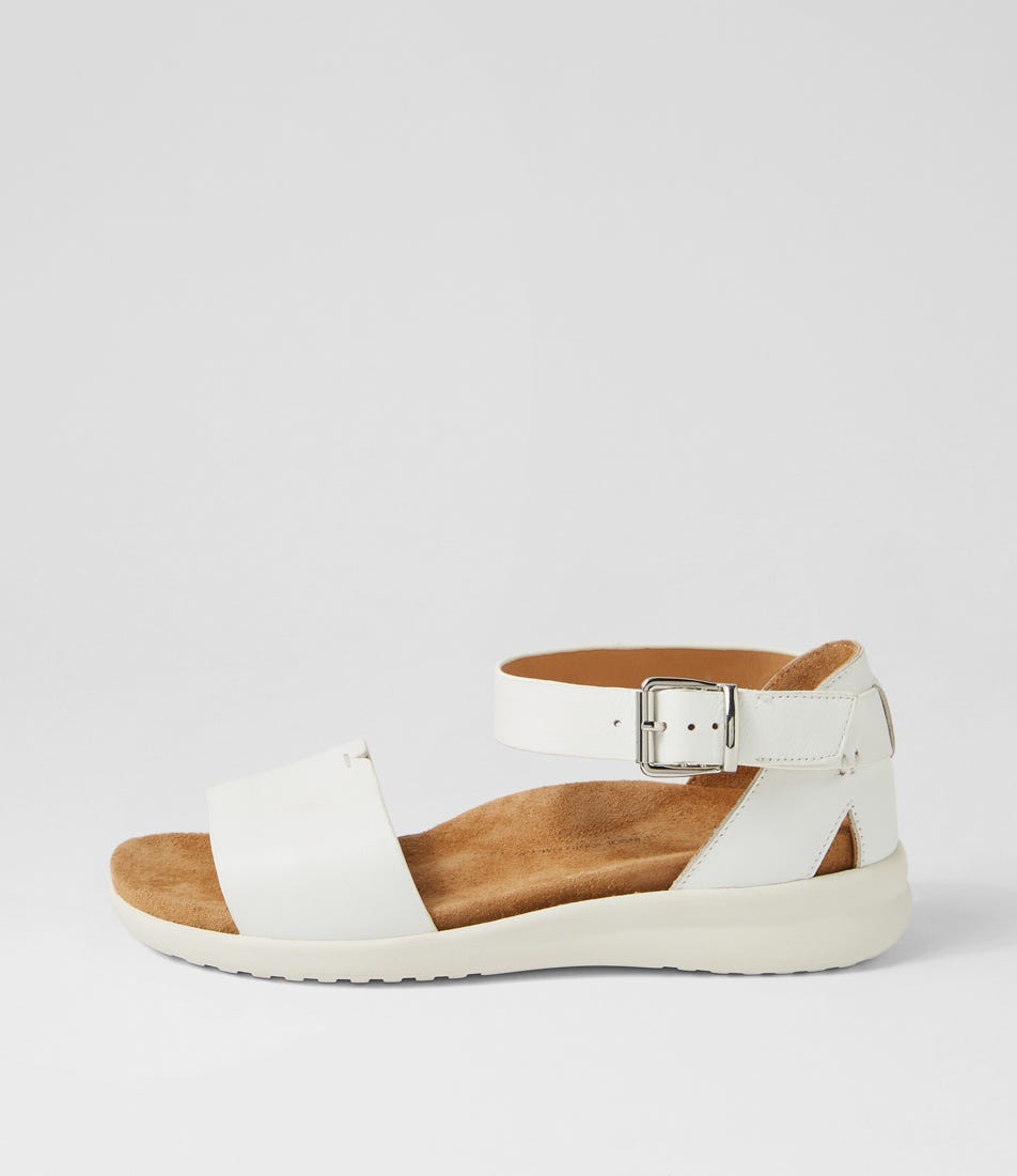 Annie Closed Toe Sling Back Clog Sandals in White | ikrush