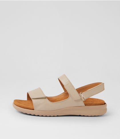 Benji Xw Almond Almond Leather Sandals