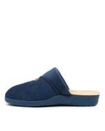 Comfy W Blue Microsuede Slippers