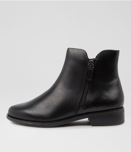 Skylars Xf Black Leather Ankle Boots