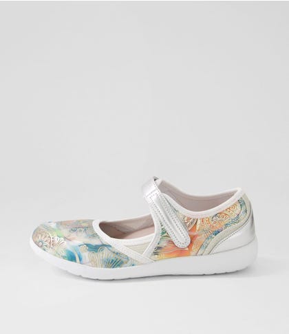 Ushery Xf Spring Garden Silver Neoprene Sneakers