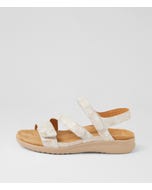 Boyde Xw Ivory Fireworks Leather Sandals