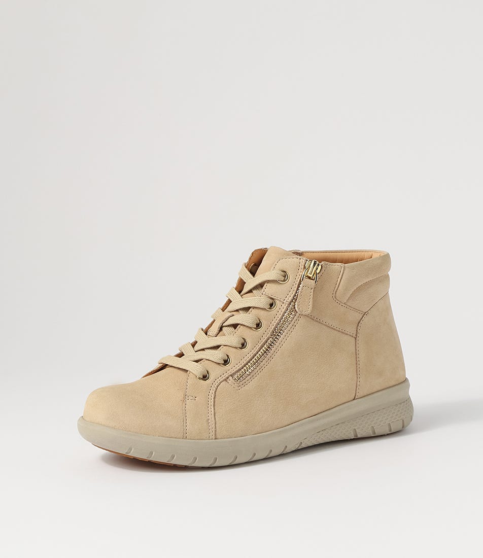 Shaunat Xf Almond Nubuck Lace Up Boots by Ziera