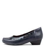 Cullenz Xw Navy Leather Heels