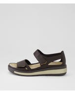 Gedd W Choc Bronze Leather Sandals