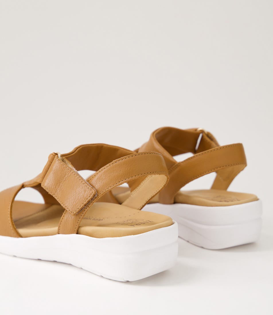 Nazly2 Xw Tan Leather Sandals by Ziera | Shop Online at Ziera AU