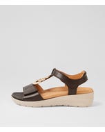 Navvon Xw Choc Almond Leather Sandals