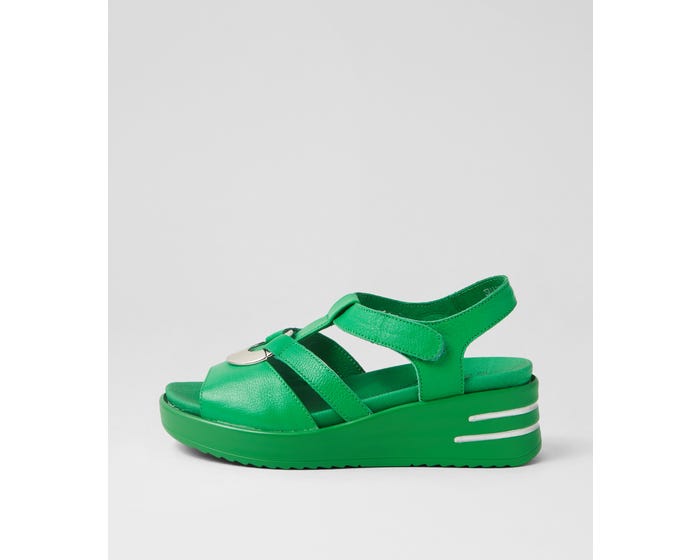 Sharrell Plus Model Sharrell Xw Bright Emerald Leather Sandals by Ziera | Shop Online at ...