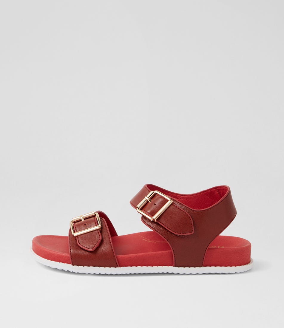 Hastice W Red Leather Sandals