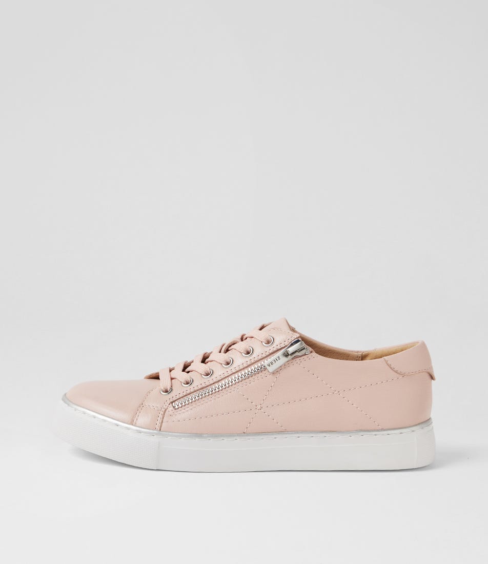 Pryor Xf Pale Pink White Leather Sneakers