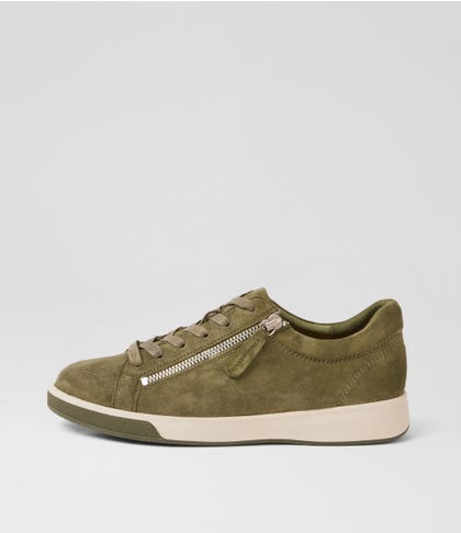 Aito Xf Khaki Suede Sneakers