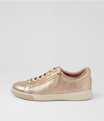 Aito Xf Champagne Leather Sneakers