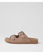 Havro W Taupe Silver Suede Slides