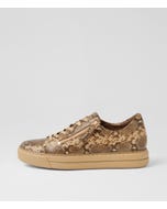 Kerk W Camel Choc Snake Leather Sneakers