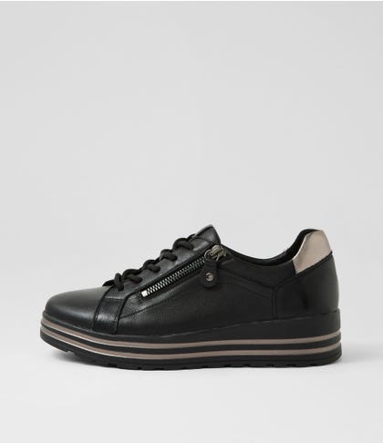 Vamra Xf Black Pewter Leather Sneakers