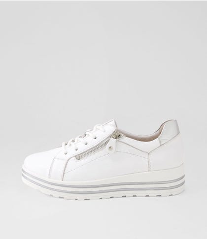 Vamra Xf White Silver Leather Sneakers
