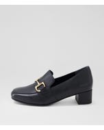 Kosmas W Black Leather Heels