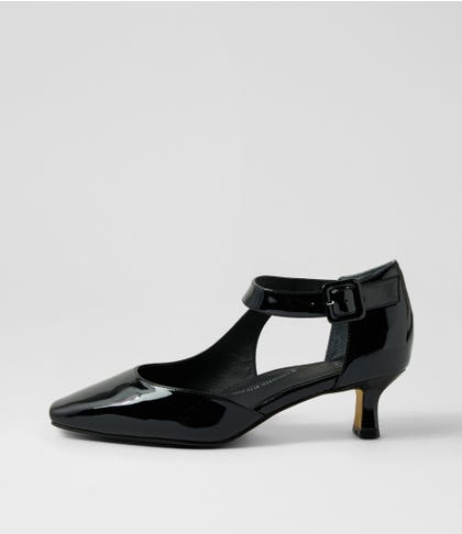 Okies Xw Black Patent Leather Heels