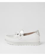 Vyrons Xf White Silver Leather Sneakers