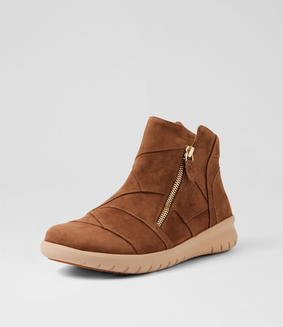 Sisley Xf Whiskey Suede Ankle Boots by Ziera