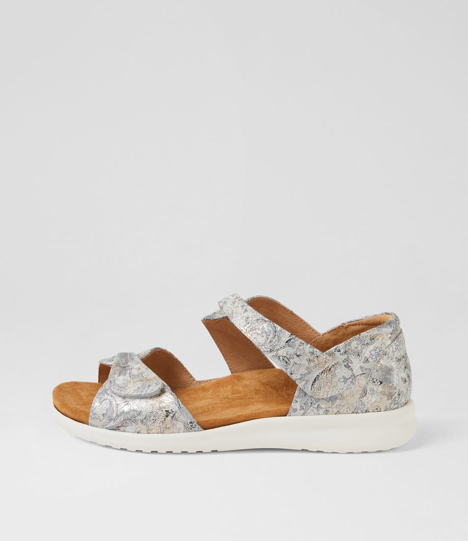 Bazra Xw Silver Fireworks Leather Sandals