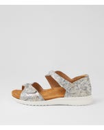 Bazra Xw Silver Fireworks Leather Sandals