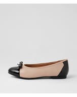 Cellos Xf Black Nude Patent Leather Flat Shoes
