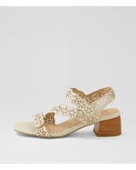 Carrissa W Vanilla Leather Sandals