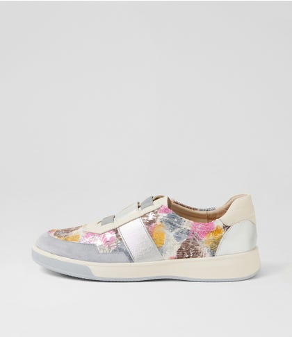 Arder Xf Blue Grey Silver Cut Multi Flat Shoes