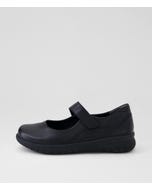 Selroy Xw Black Leather Flat Shoes