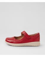Selroy Xw Dark Red Leather Flat Shoes
