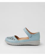 Serra Xw Denim Leather Flat Shoes