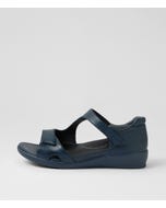Drops W Navy Leather Sandals