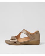 Drops W Greige Leather Sandals