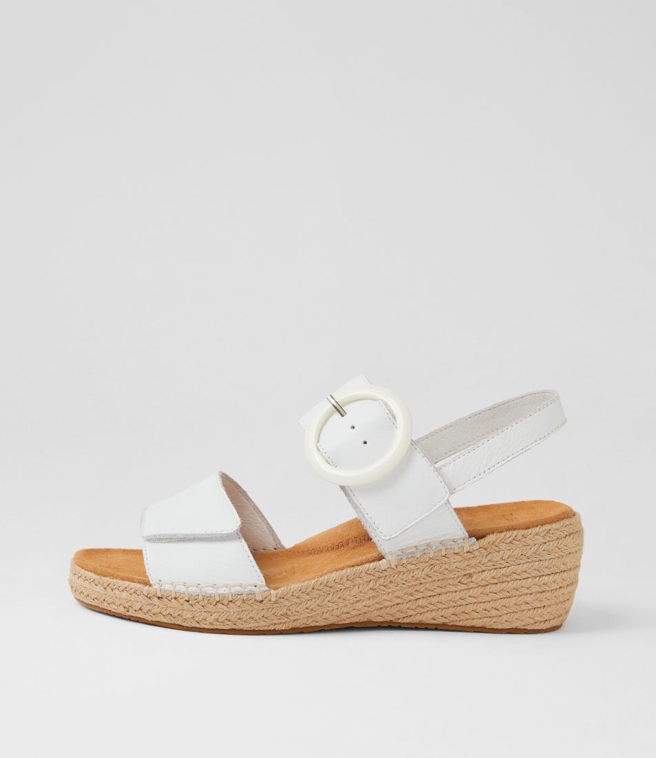 Kulies Xw White Leather Sandals