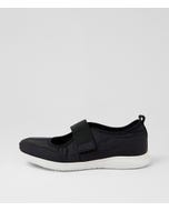 Fibons Xf Black White Fabric Mary Jane Sneakers