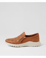 Prence Xw Dark Tan Almond Leather Sneakers