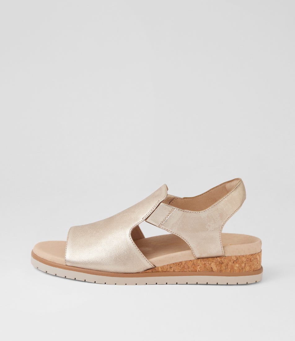 Vibbie W Champagne Almond Leather Sandals