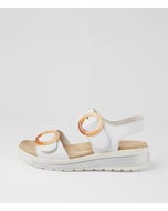 Gathas W White Leather Sandals