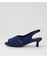 Itta Xw Navy Suede Mesh Sandals