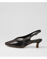 Osgood Xw Black Shimmer Leather Mesh Heels