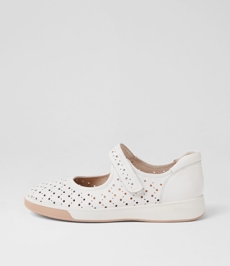 Antho Xf White Leather Mary Janes