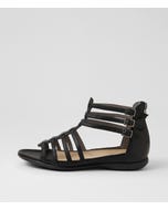 Britta W Black Leather Sandals